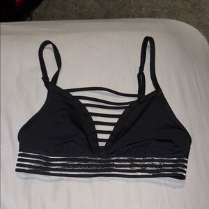 VS Pink Black Strappy Bralette